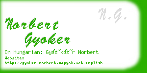 norbert gyoker business card